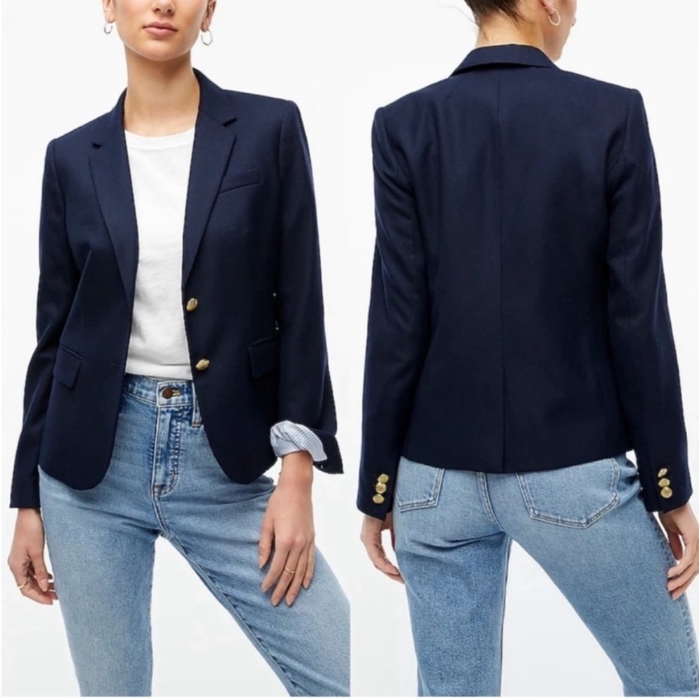 J.CREW The Original School Boy Wool Navy Blazer Jacket